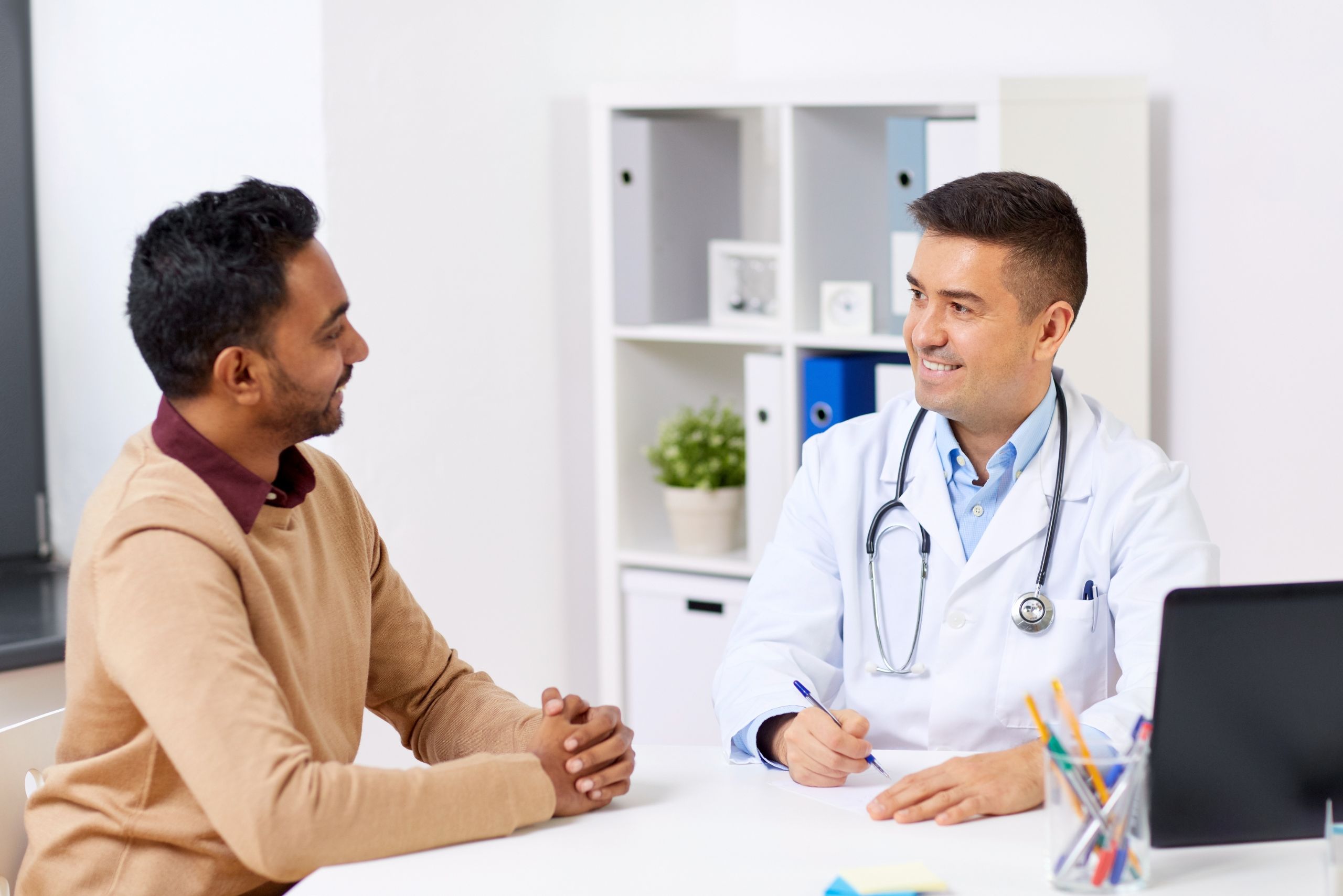 A doctor and patient engaged in conversation