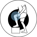 Graphic of a person clenching their knee as to show pain